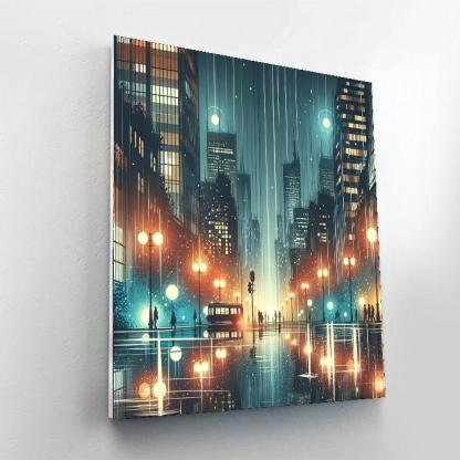 Rainy Cityscape Rhapsody Paint By Number