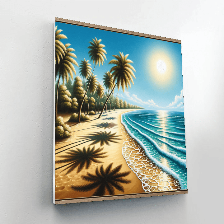 Sunlit Beach Escape Painting By Numbers Kit