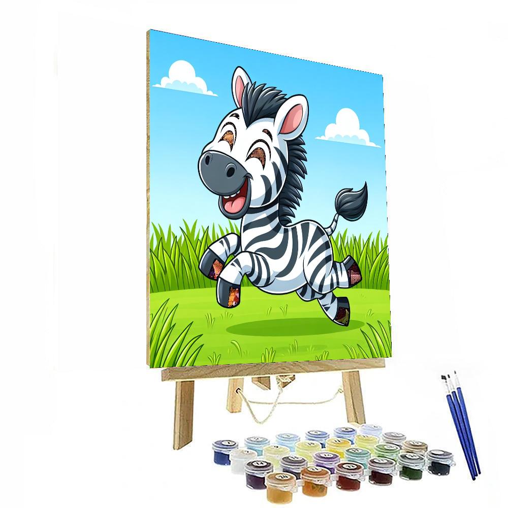 Zestful Zebra Paint By Numbers Art