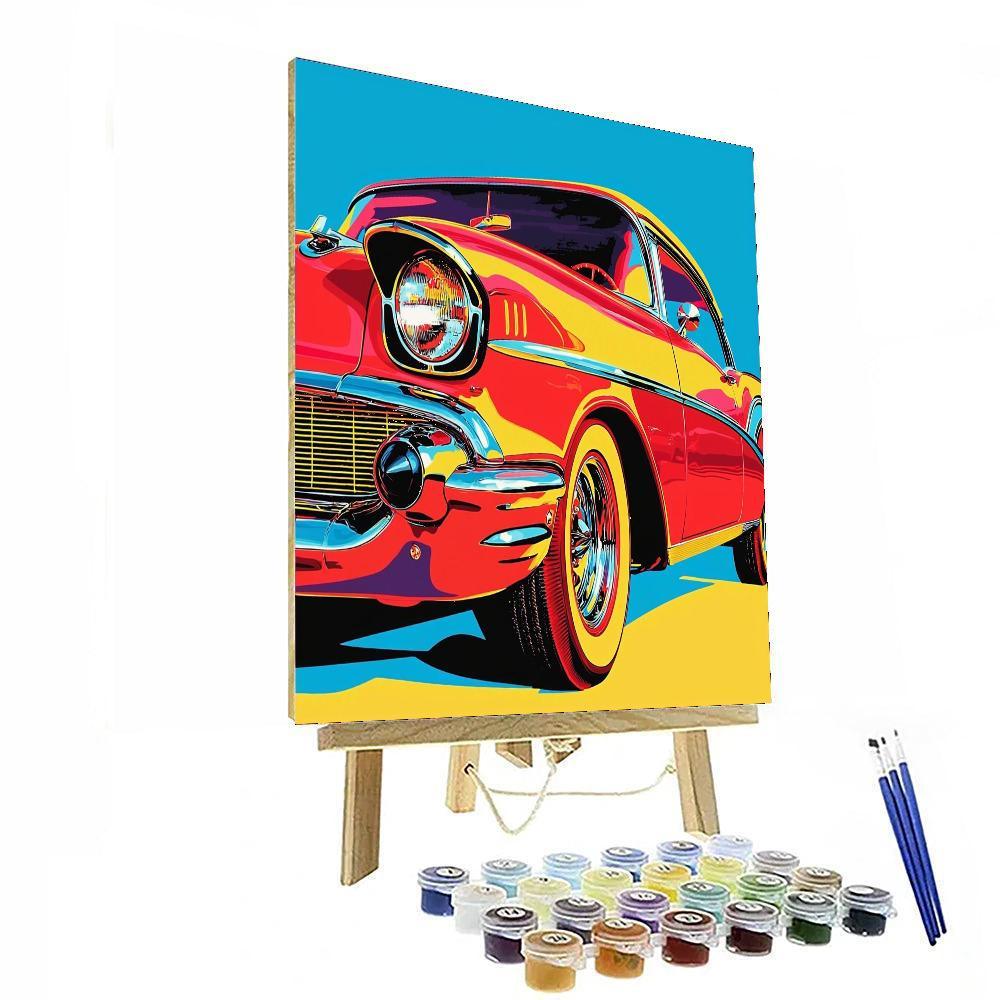 Andy Warhol Inspired Retro Automobile Vibes  Paint By Numbers Kits