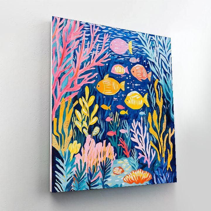 Henri Matisse Inspired Vibrant Ocean Ecosystem  Paint By Numbers