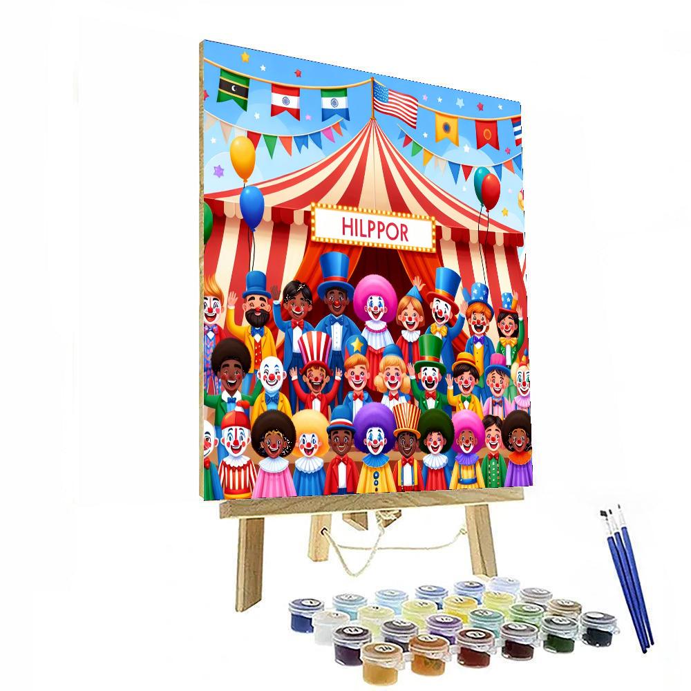 Quirky Circus Extravaganza Painting By Numbers Kit