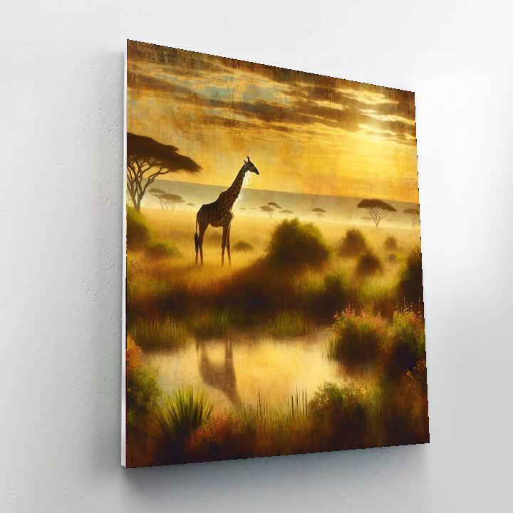 Giraffe's Graceful Heights Paint By Number