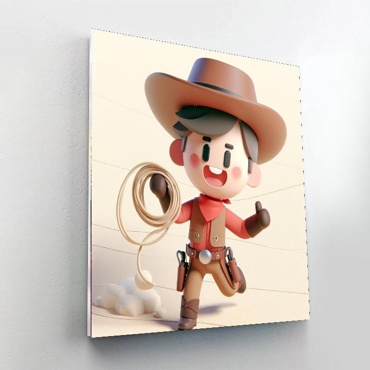 Cool Cowboy Paint By Numbers Art