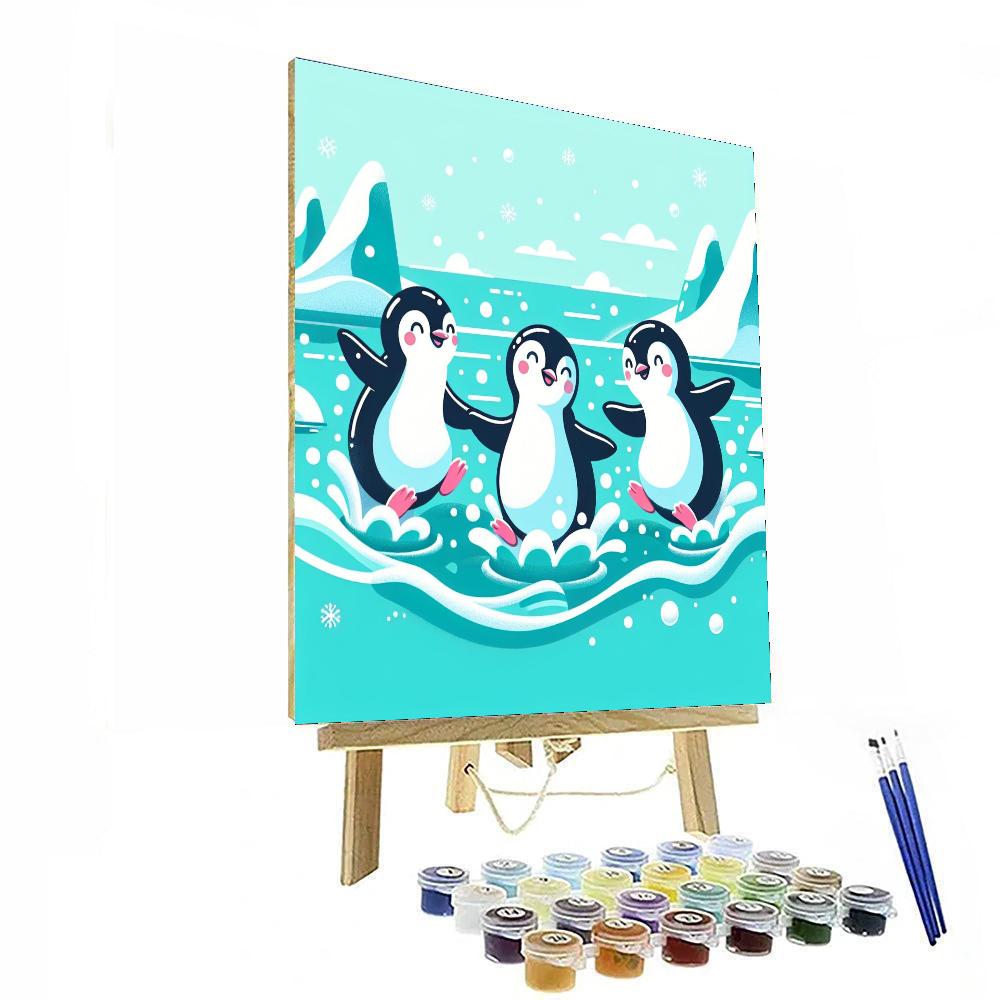 Bubbly Penguins Number Painting