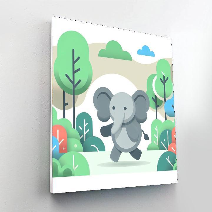 Majestic Elephant Adventure Paint By Numbers Art