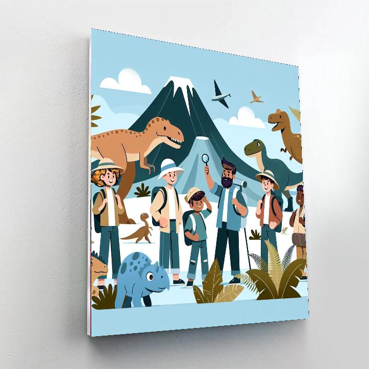 Daring Dino Discoveries Paint By Numbers Art