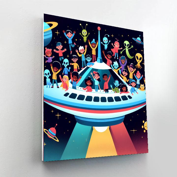 Galactic Star Cruiser Number Painting