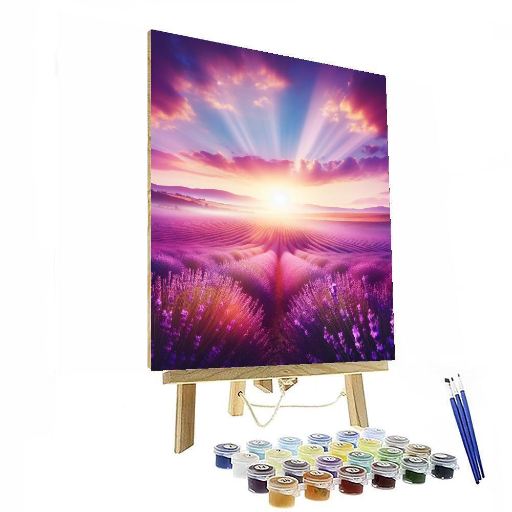 Romantic Lavender Field DIY Paint By Numbers