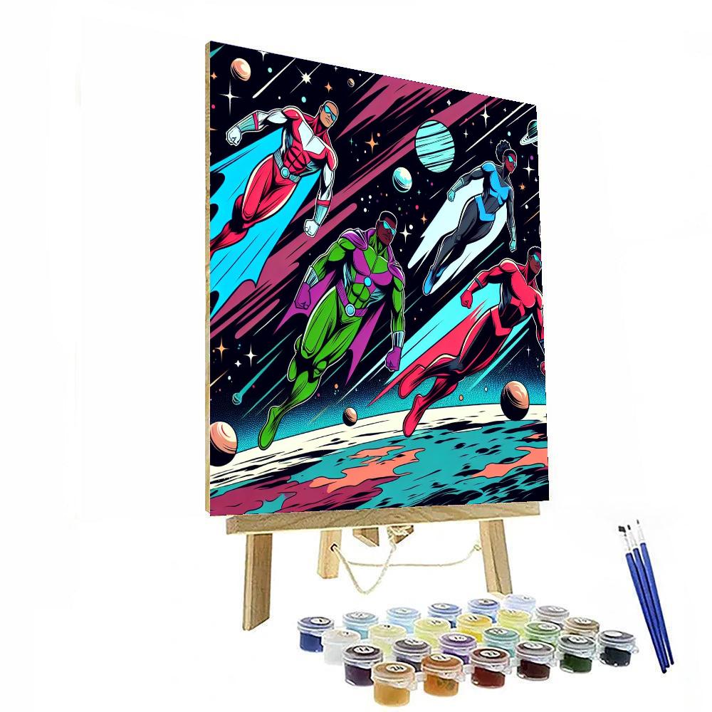 Superhero Galaxy Guardians Paint By Number