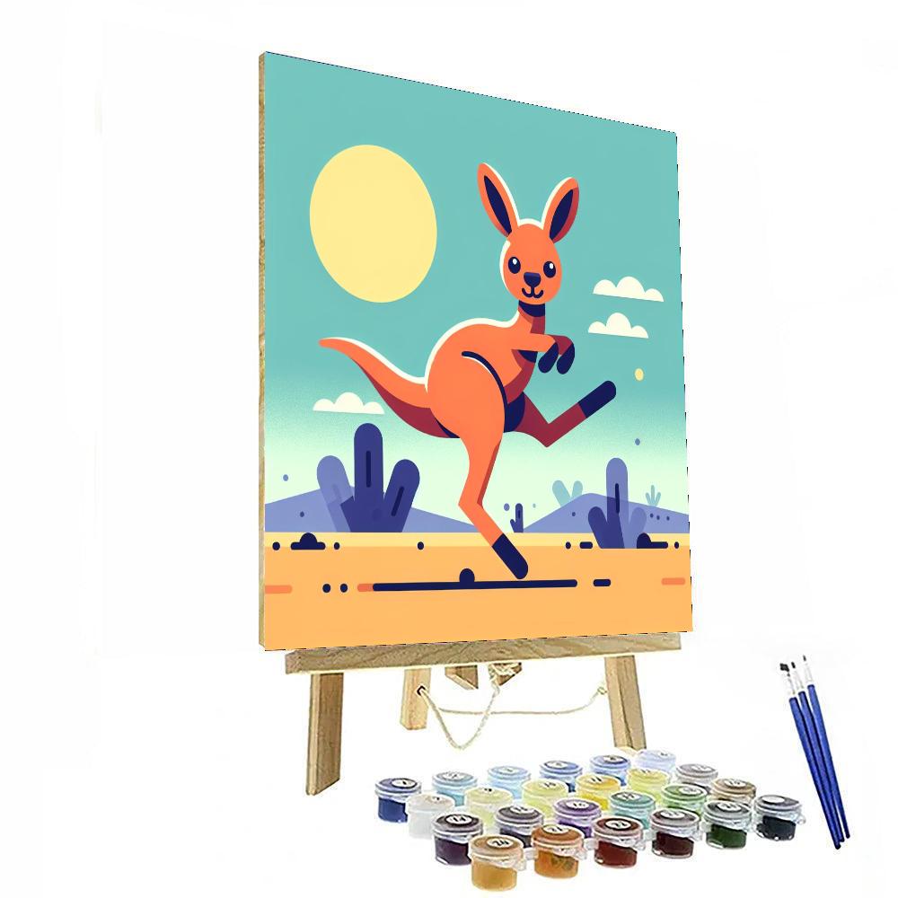 Curious Kangaroo's Outback Quest Paint By Color