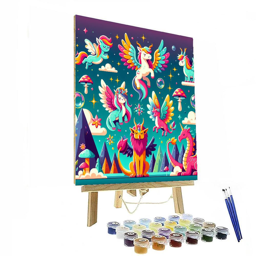 Exploration Of Mythical Worlds Number Painting