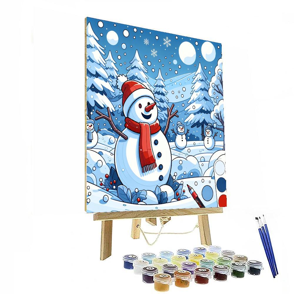 Holiday Winter Wonderland DIY Paint By Numbers