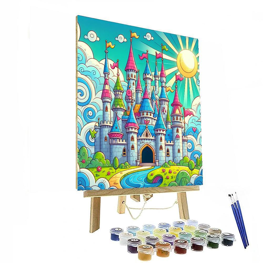 Lovely Fairy Tale Castle DIY Paint By Numbers