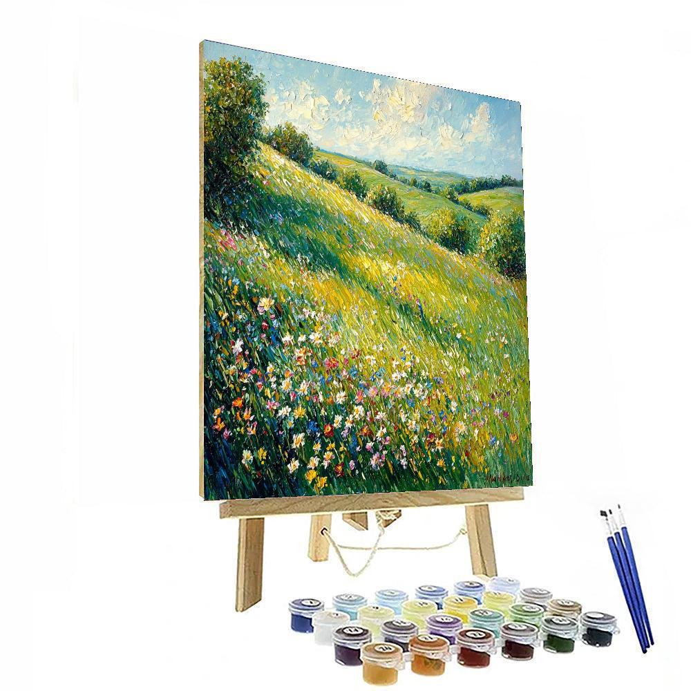 Leonardo Da Vinci Inspired Flowing Meadows  DIY Paint By Numbers