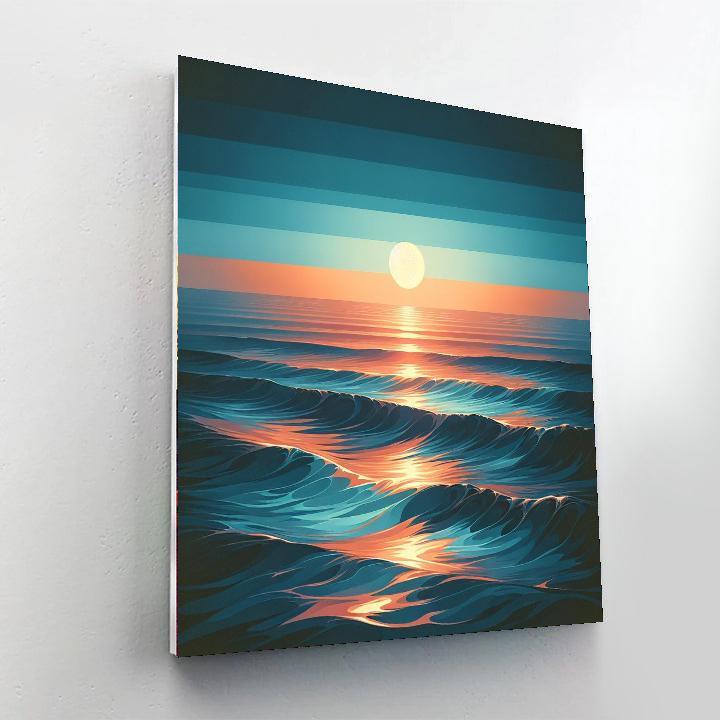 Serene Ocean Reflections DIY Paint By Numbers