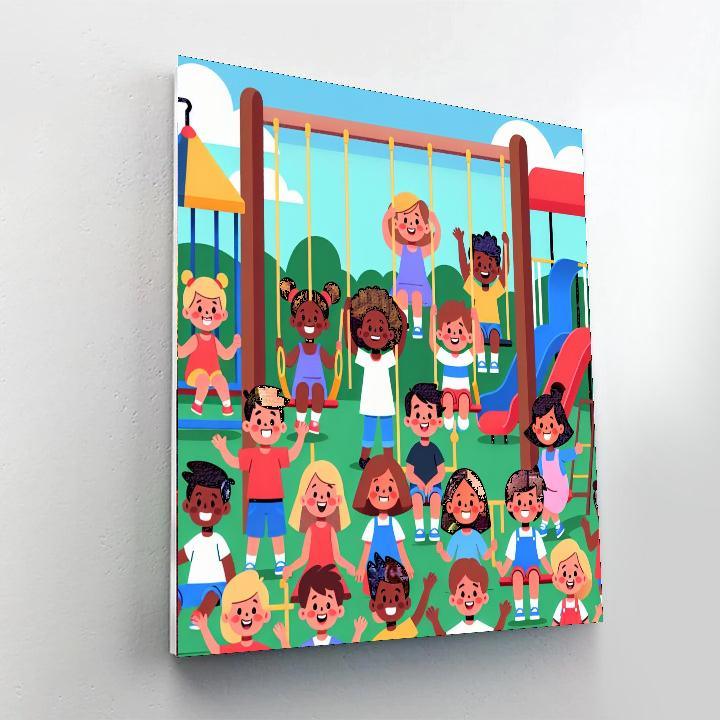 Bouncy Playground Number Painting