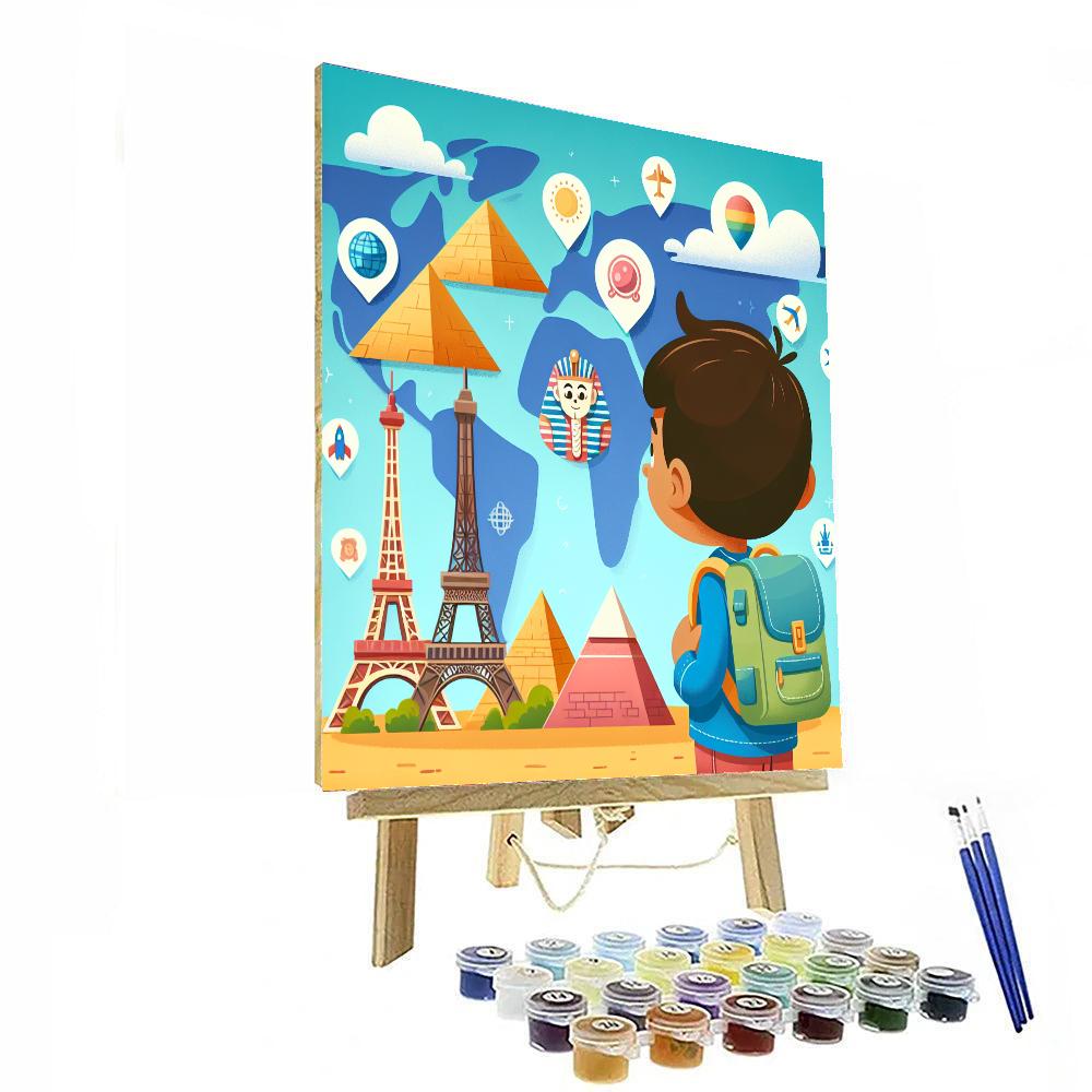 World Travel Explorer Number Painting