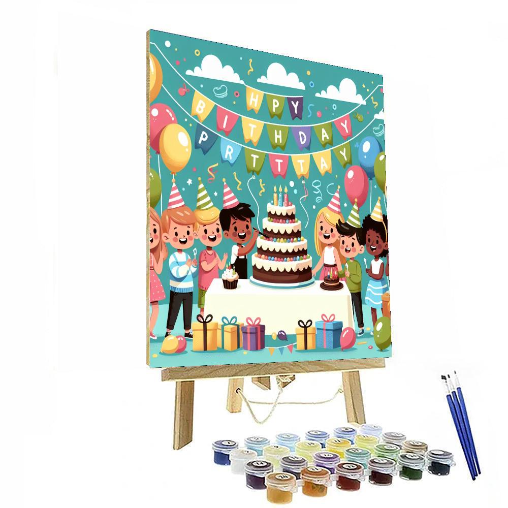 Cheerful Birthday Party Numbered Painting Kits
