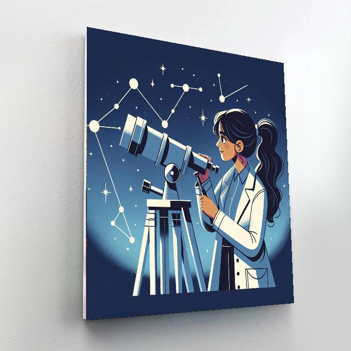 Astronomer's Cosmic Quest Paint By Numbers Art