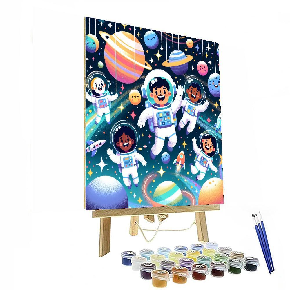 Exciting Space Journey Number Painting