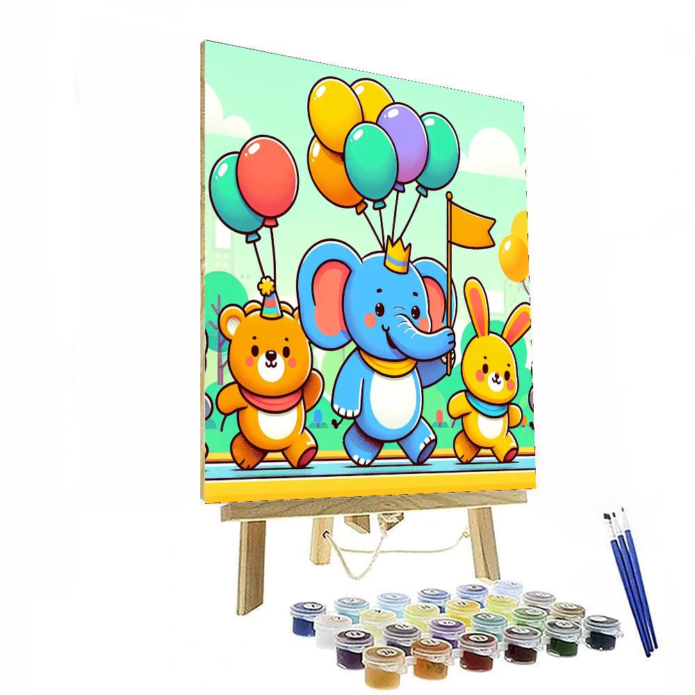 The Happy Animal Parade DIY Paint By Numbers