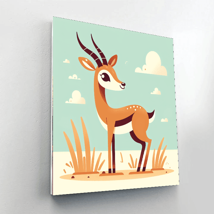 Graceful Gazelle Number Painting