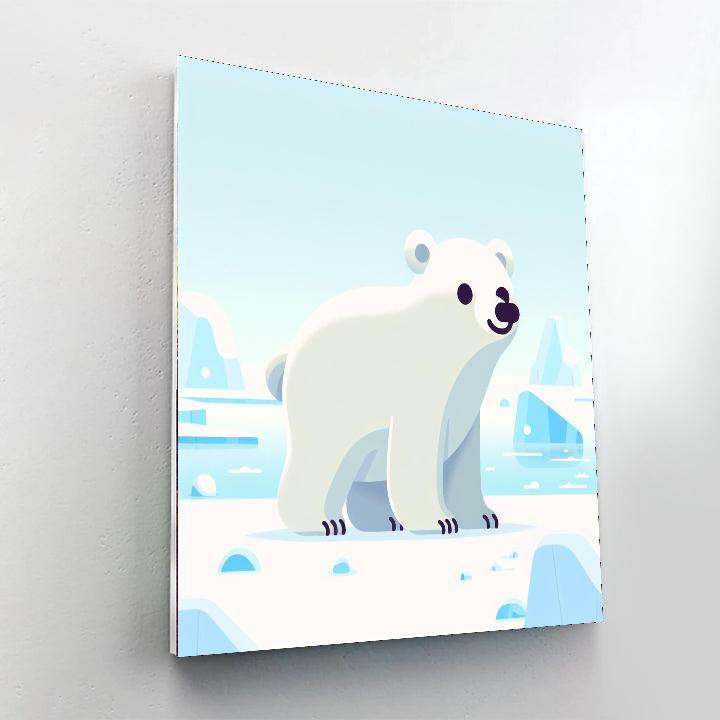 Arctic Explorer Polar Bear Numbered Painting Kits