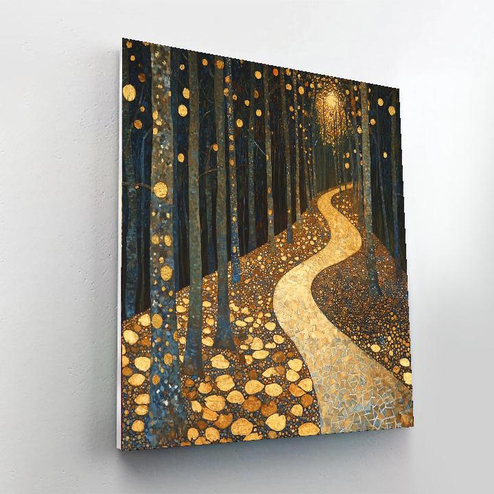 Gustav Klimt Inspired Ethereal Forest Paths  Paint By Numbers