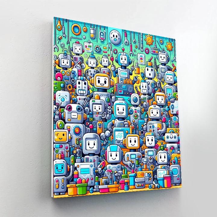 Robot Adventure Expedition Numbered Painting Kits