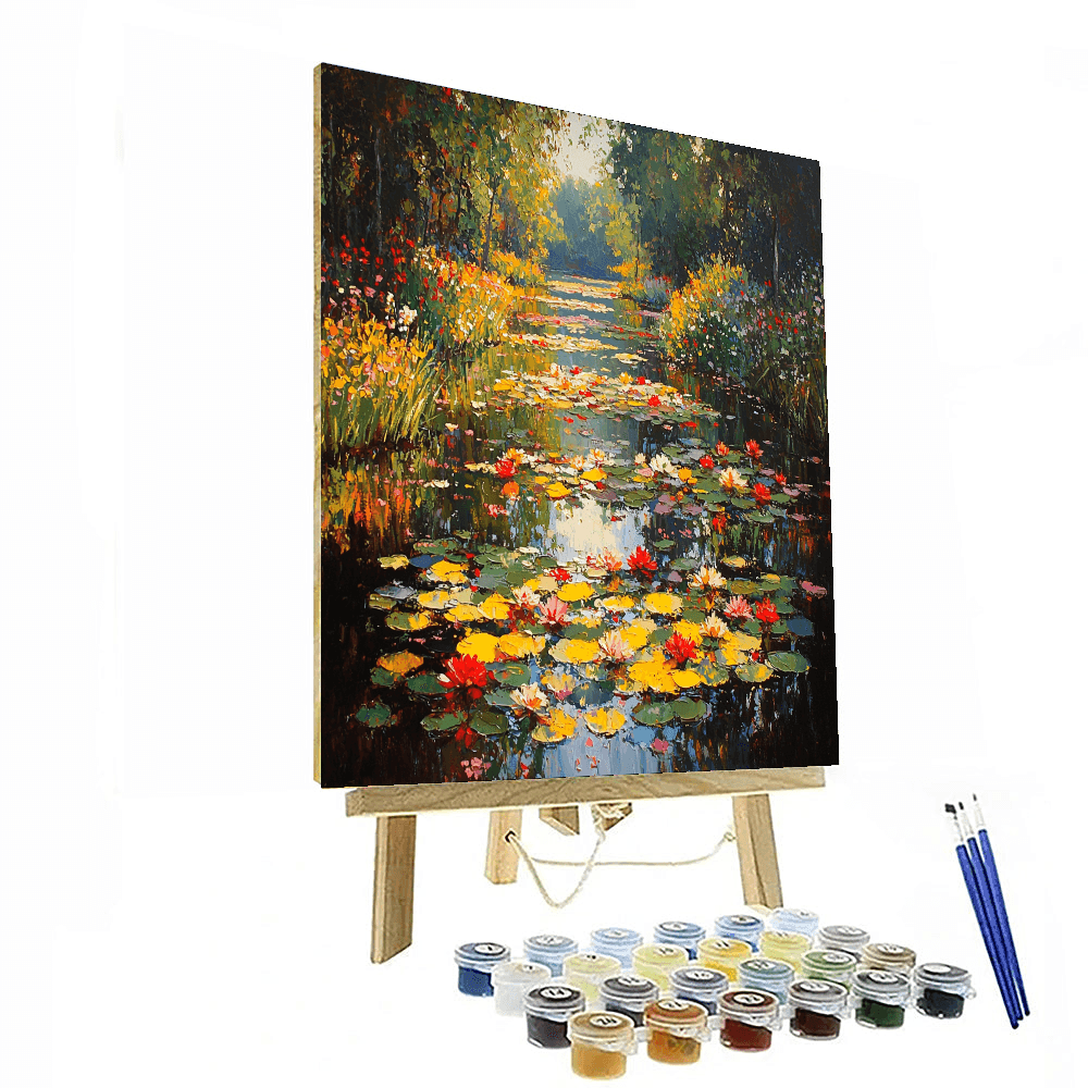 Claude Monet Inspired Joyful Floral Symphony  DIY Paint By Numbers