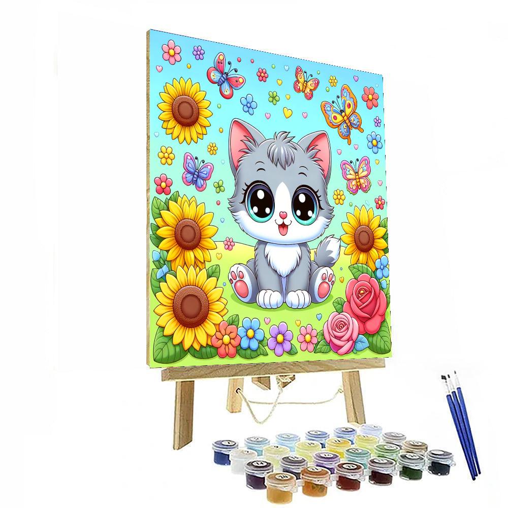 Playful Kitten Adventure Numbered Painting Kits