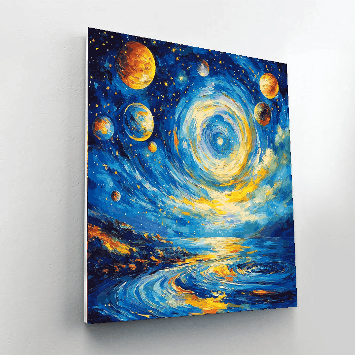Vincent Van Gogh Inspired Celestial Whirls  Paint By Numbers Art
