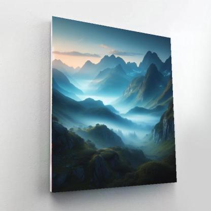 Misty Mountain Dawn Numbered Painting Kits