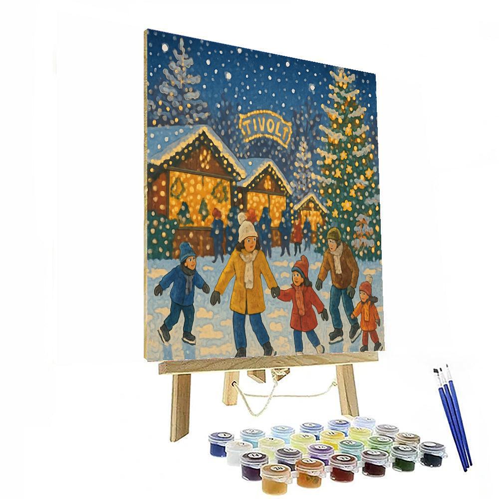 Tivoli Gardens Christmas Market - Denmark Paint By Numbers Kits