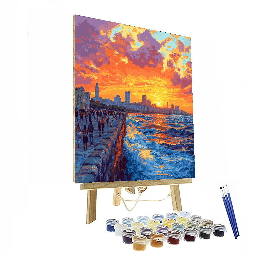 Havana Malecón Numbered Painting Kits