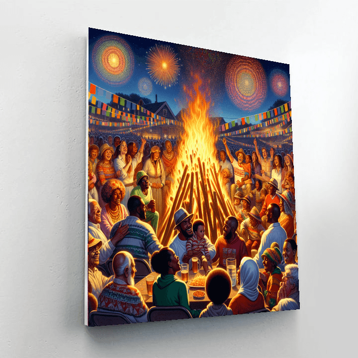 Burning Of The Devil DIY Paint By Numbers