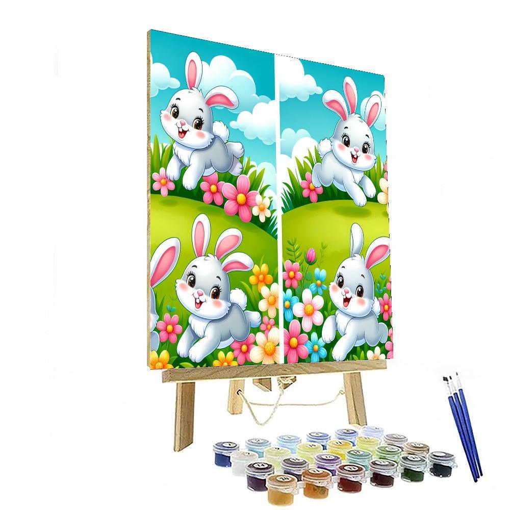 Bouncy Bunny Hop Paint By Numbers