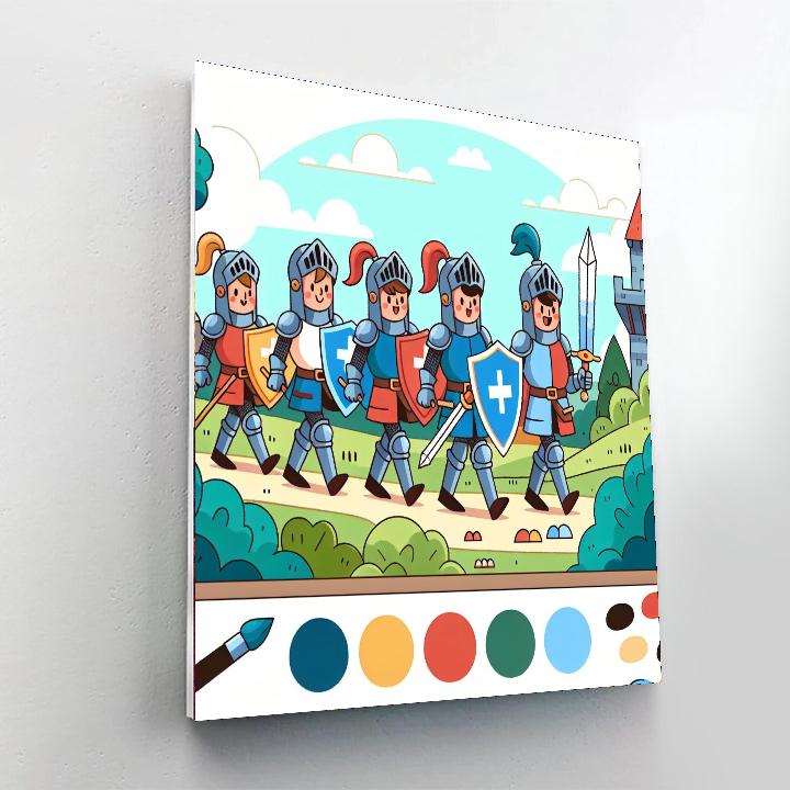 Knight's Quest For The Grail Paint By Numbers Art