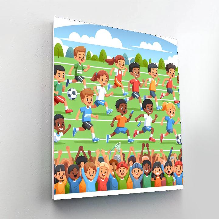 Sports Day Celebration Painting Number Kit