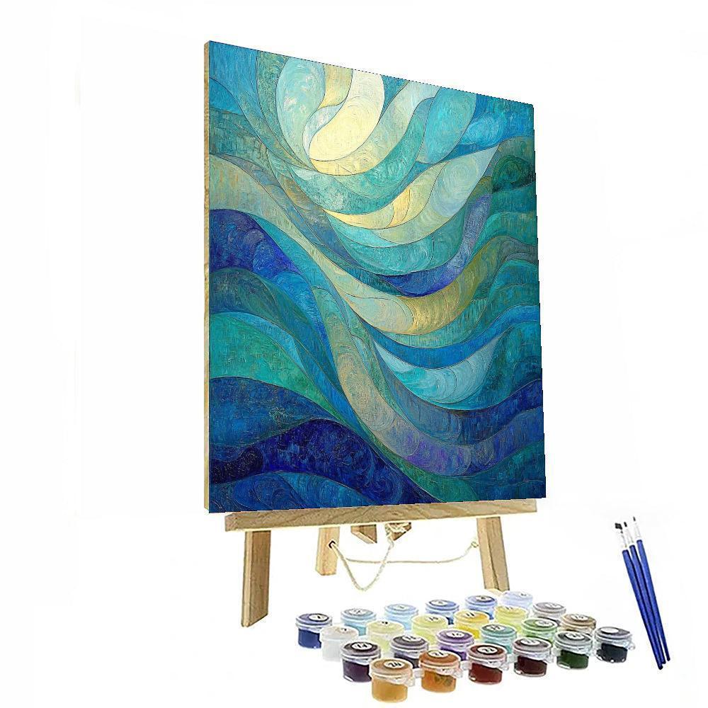 Gustav Klimt Inspired Ocean Of Thoughts  Paint By Numbers Art