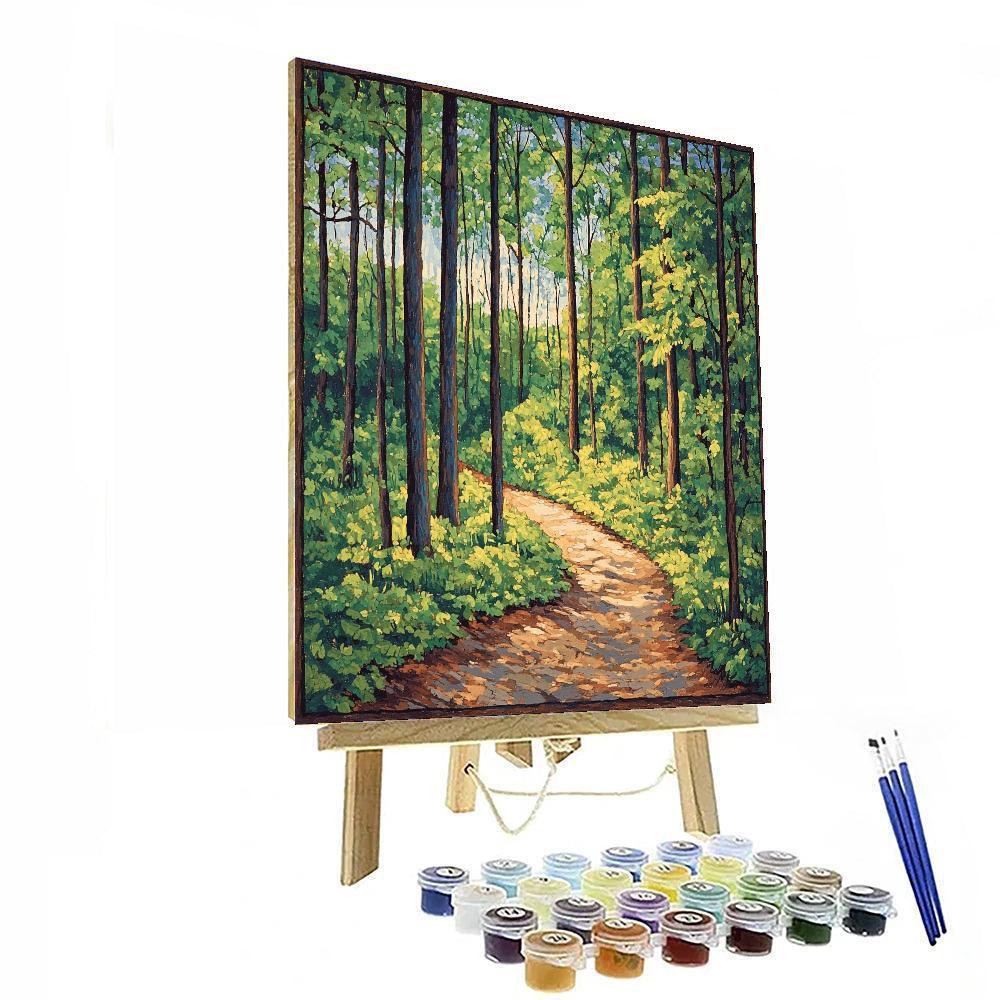 Georges Seurat Inspired Ethereal Forest Melody  Paint By Numbers