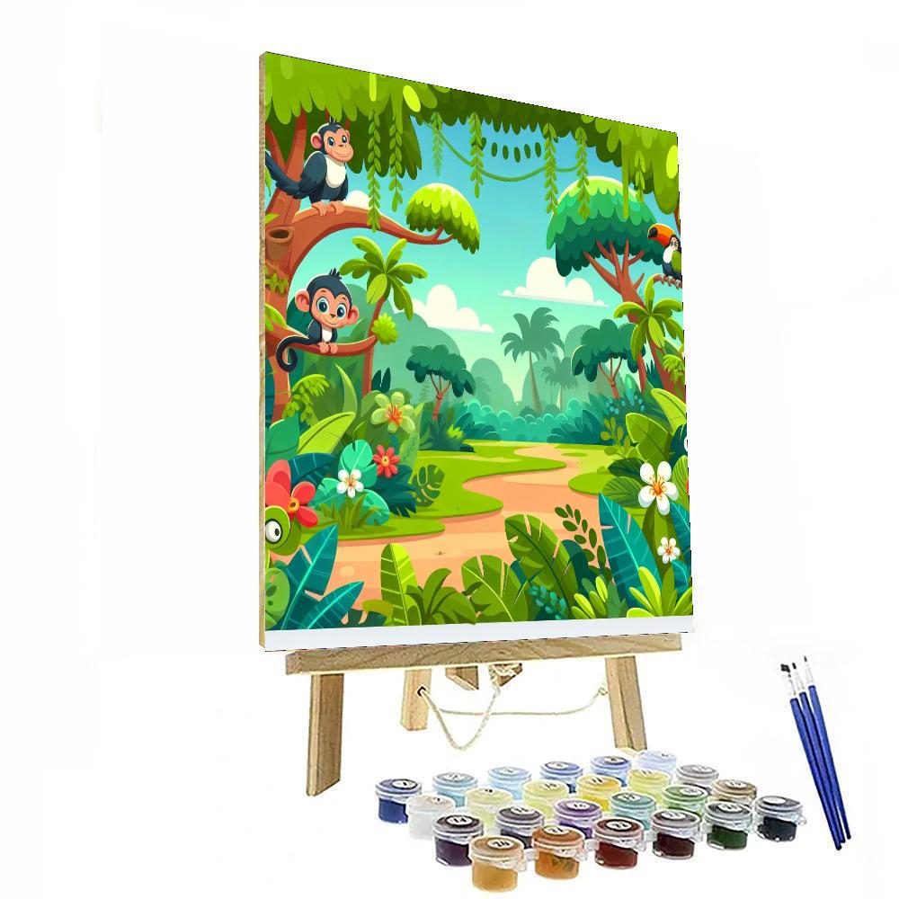 Mysterious Jungle Trek Painting By Numbers Kit