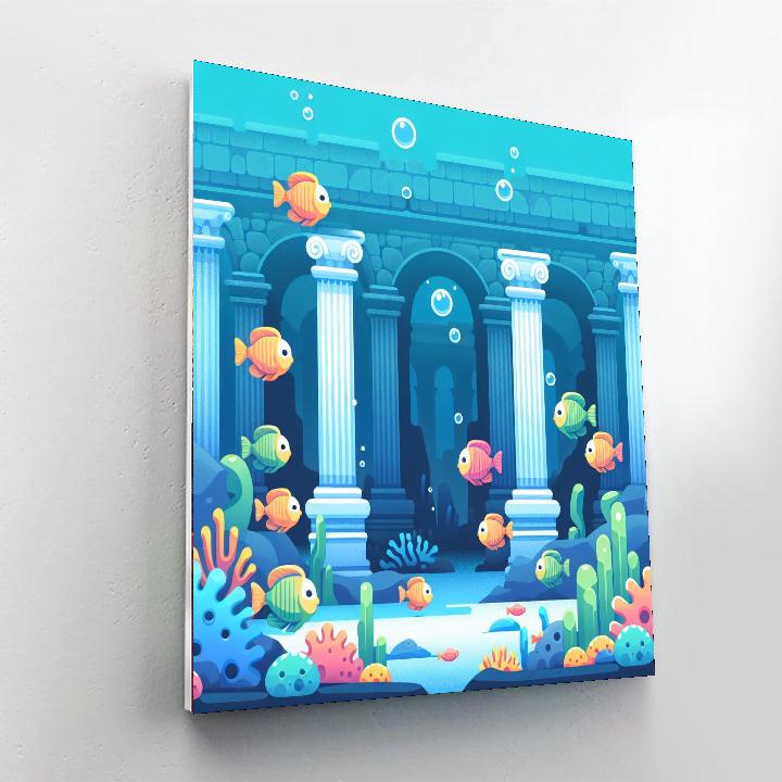 Mysterious Underwater Ruins Paint By Number