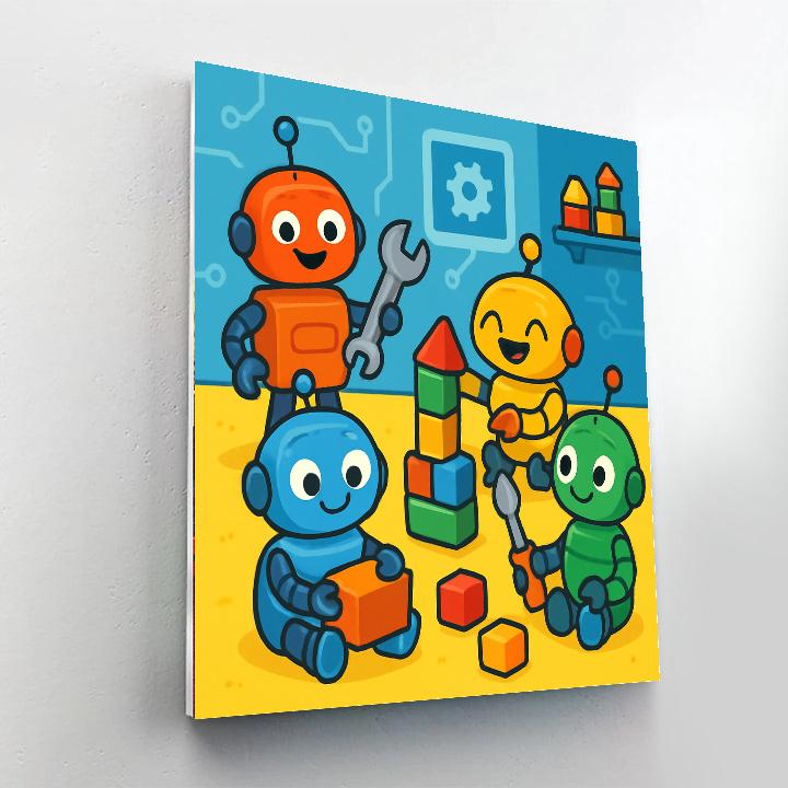 Creative Robot Playground DIY Paint By Numbers