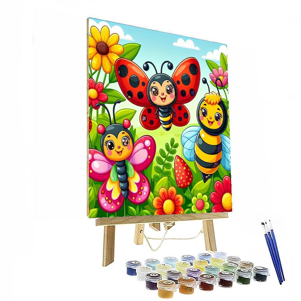 Happy Little Bugs Number Painting