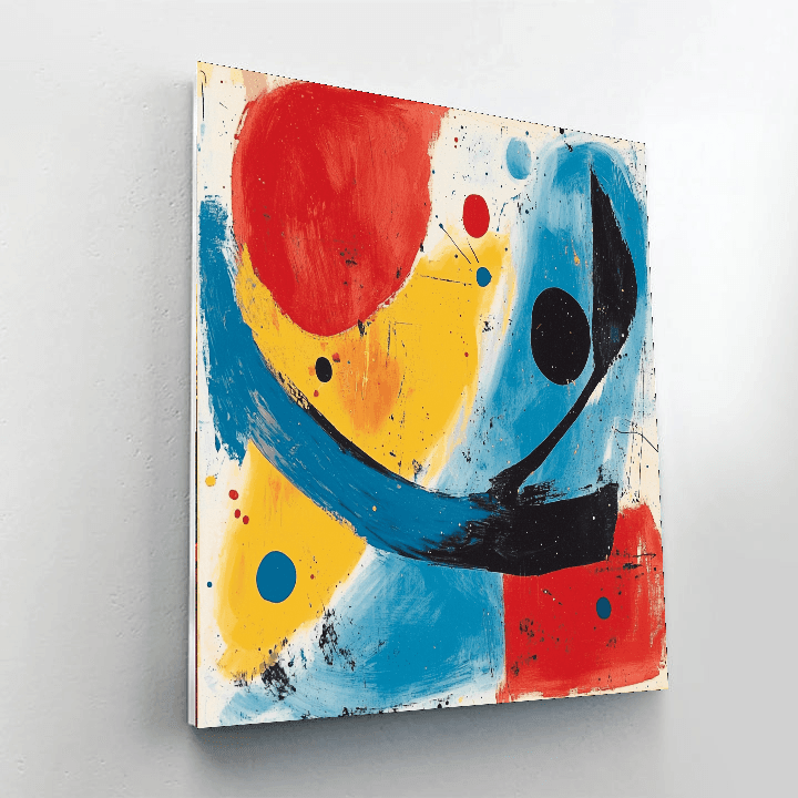 Joan Miró Inspired Energetic Abstraction  Paint By Numbers Art