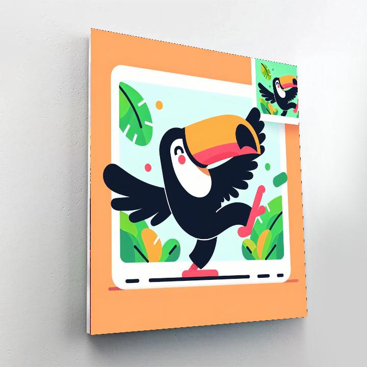 Tropical Toucan Tango Paint By Numbers Art