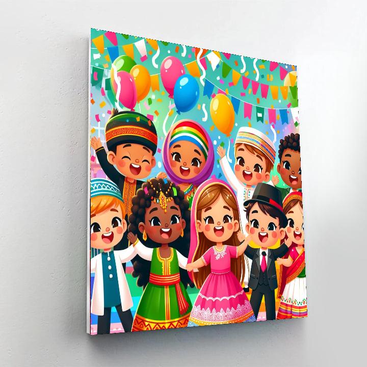 Fantastic Festival Of Colors Paint By Numbers Art