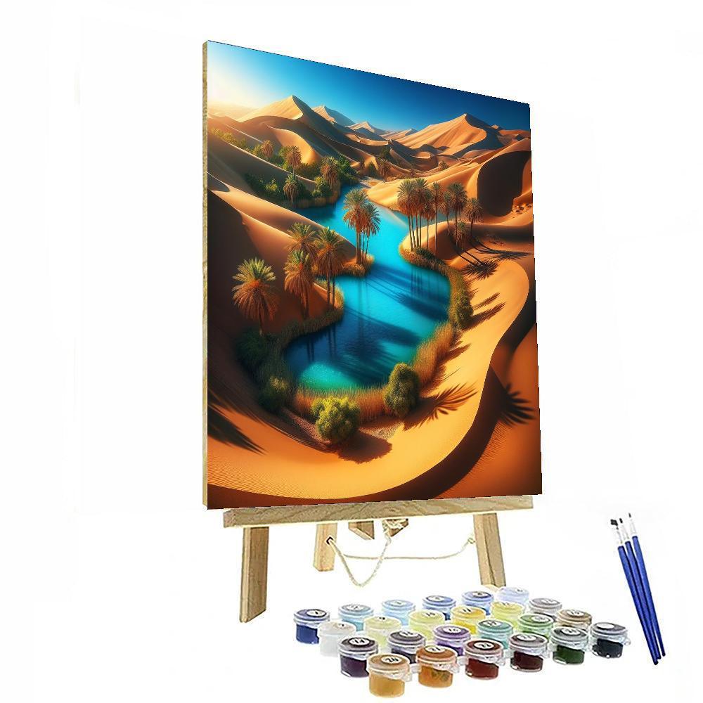 Azure Sky Desert Oasis Numbered Painting Kits